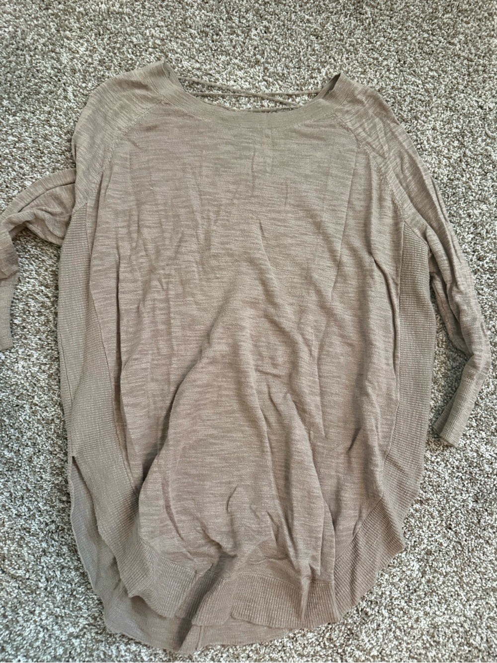 Express Taupe Lightweight Knit Top